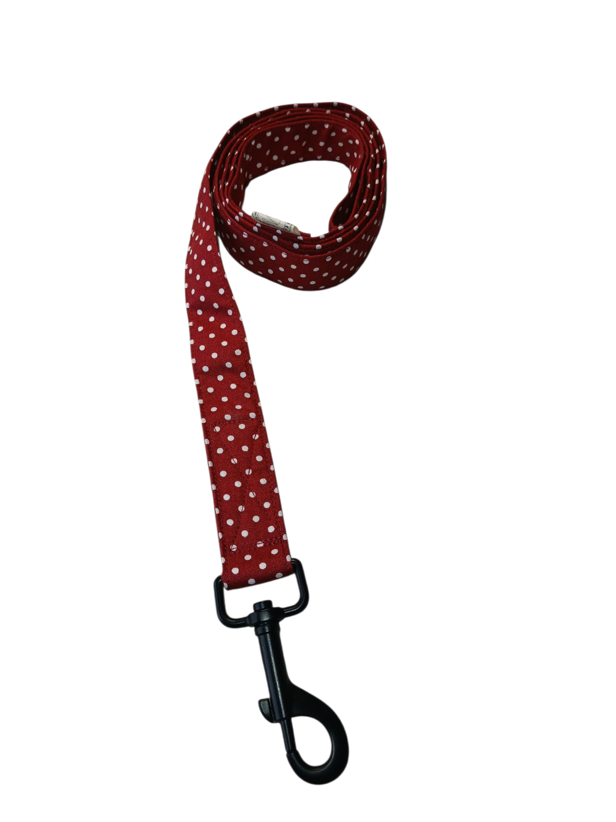 Wine Red Polka dot Dog lead