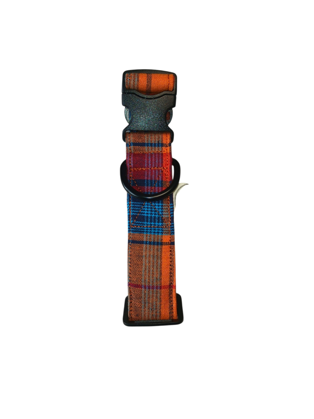 Orange Tartan Dog Collar