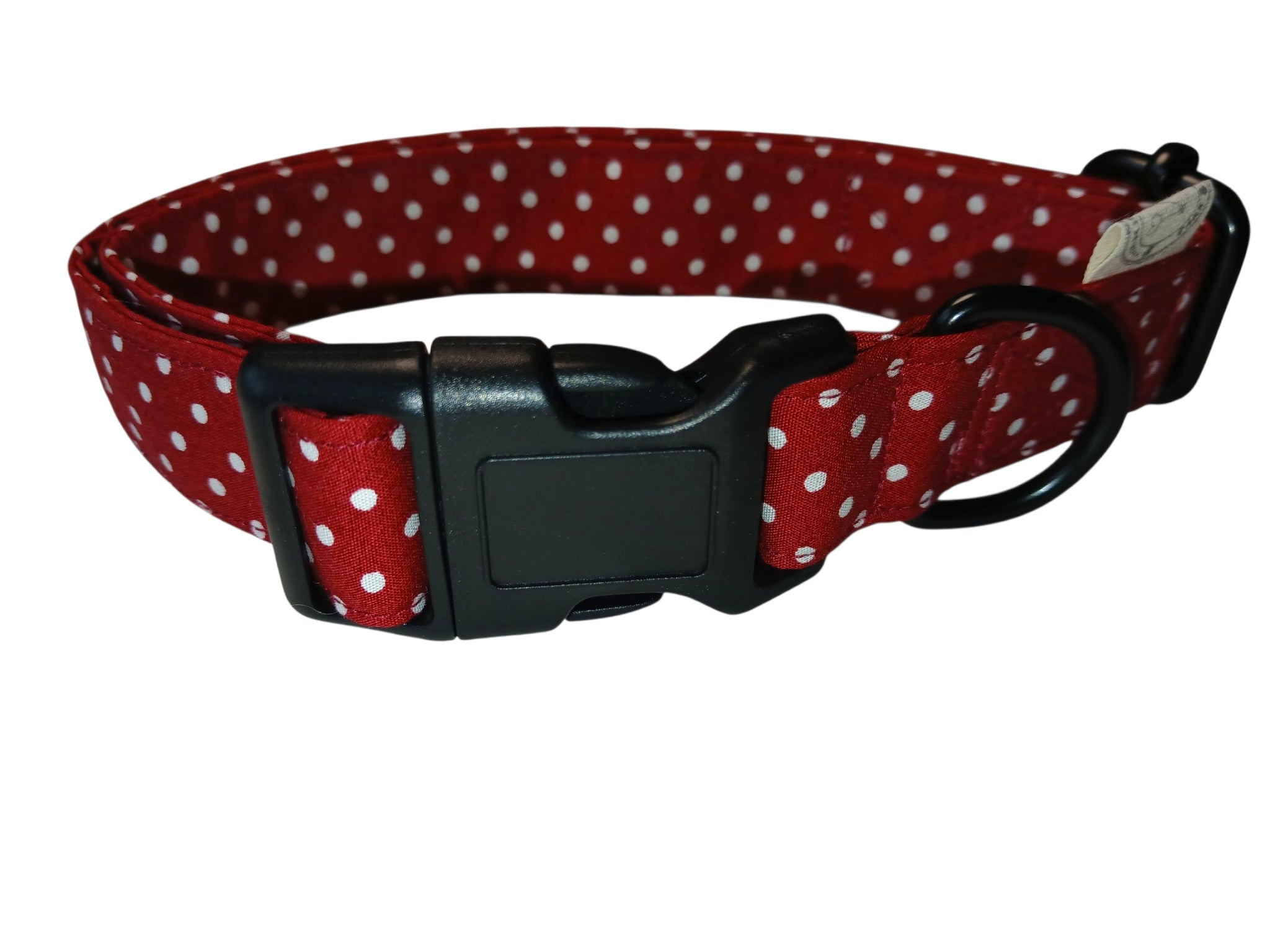 Wine Red Polka dot Dog Collar