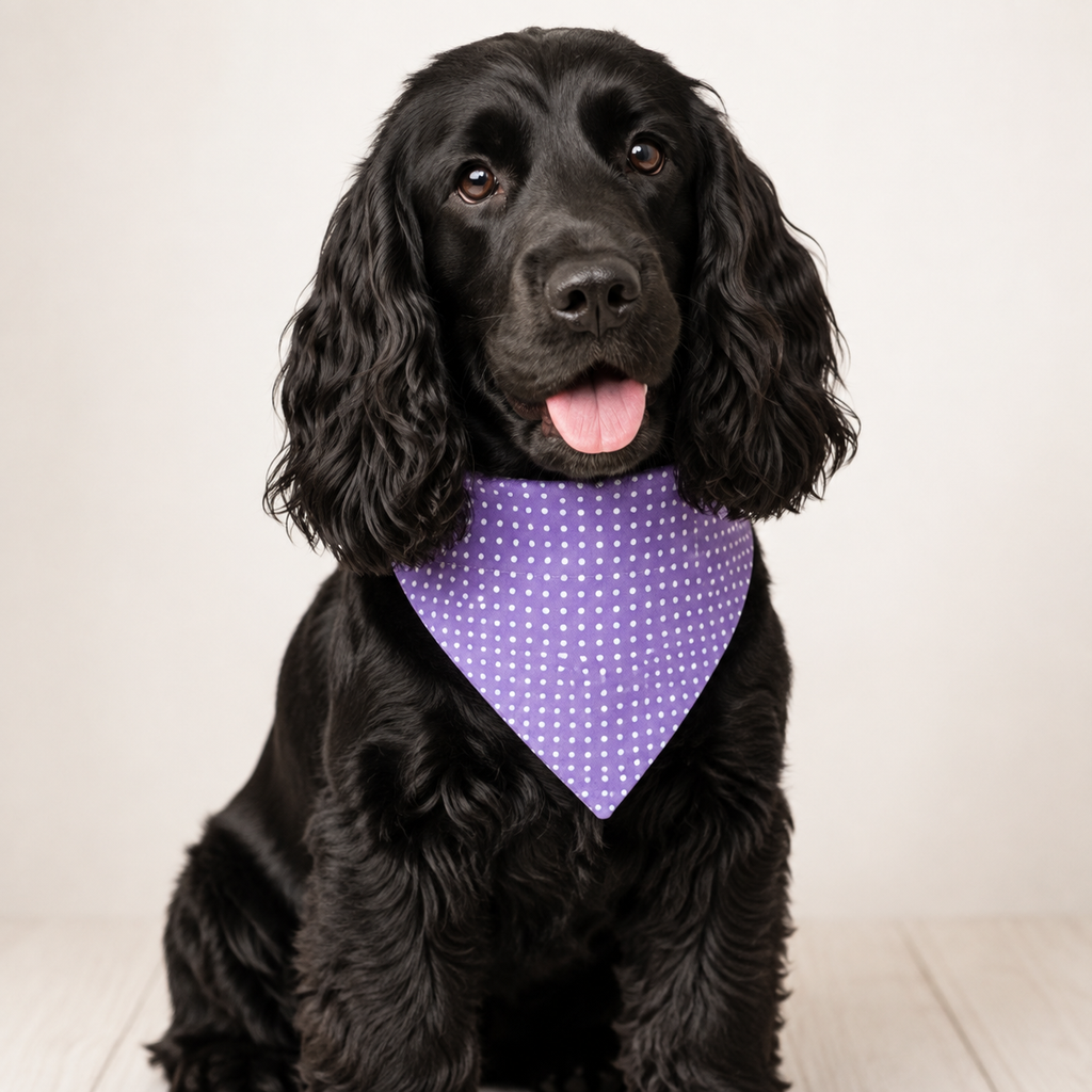 Purple Polkadot Bandana