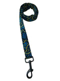 Blue Paisley Pin Cord Dog Lead