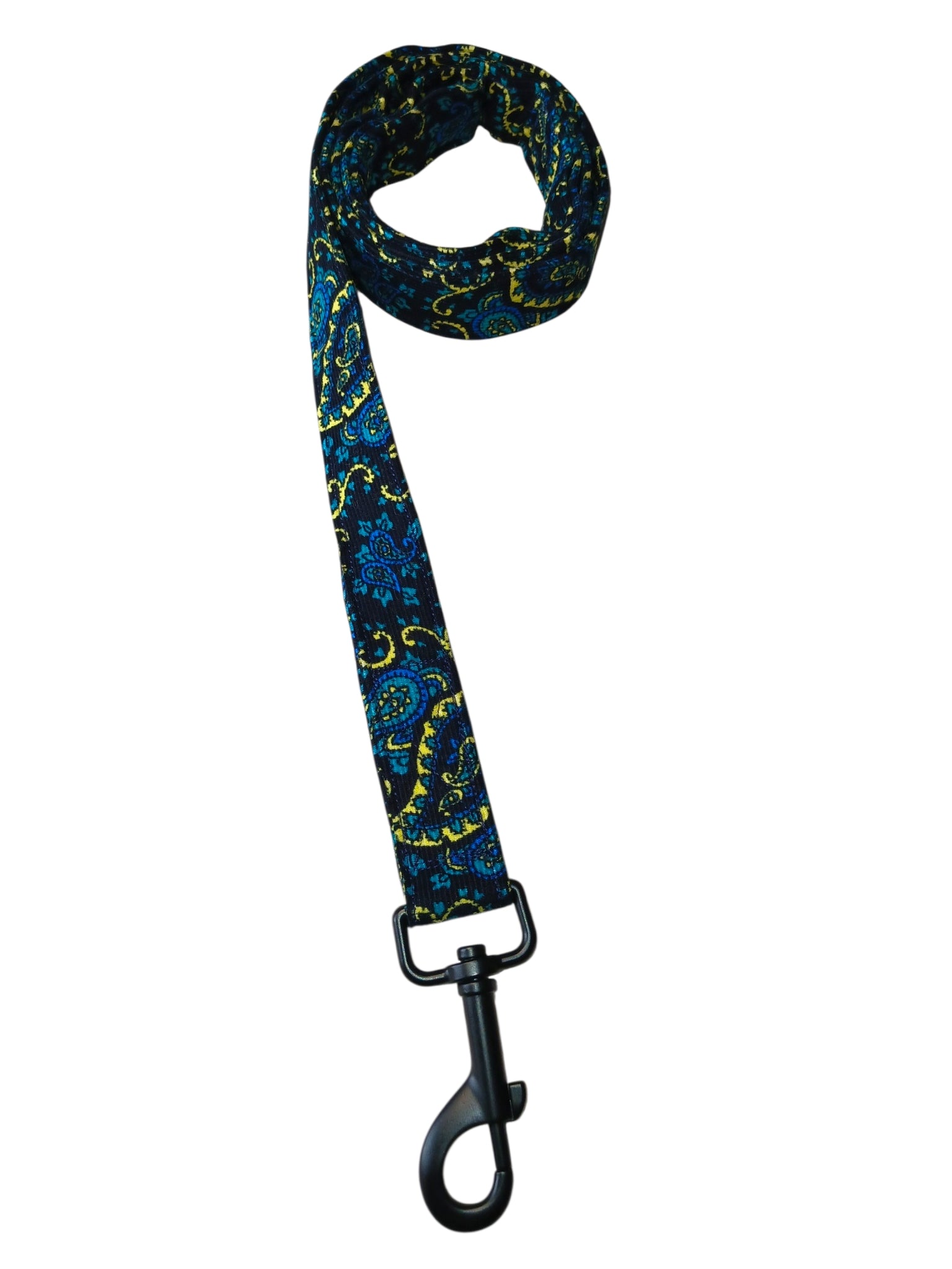 Blue Paisley Pin Cord Dog Lead