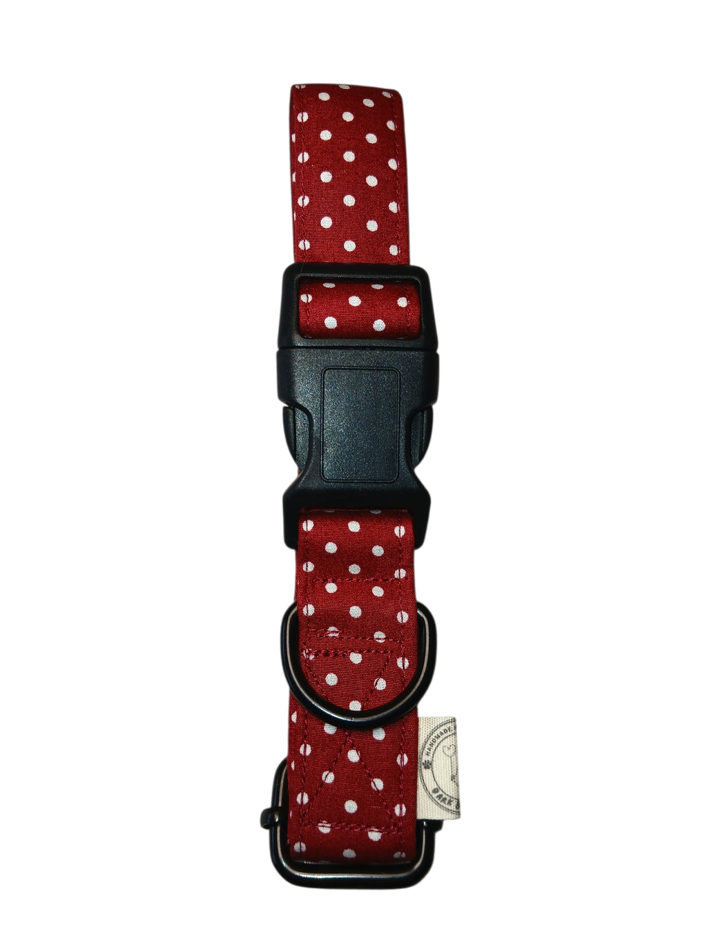 Wine Red Polka dot Dog Collar