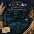 Blue Paisley Collar, Lead & Accessory Set 💙
