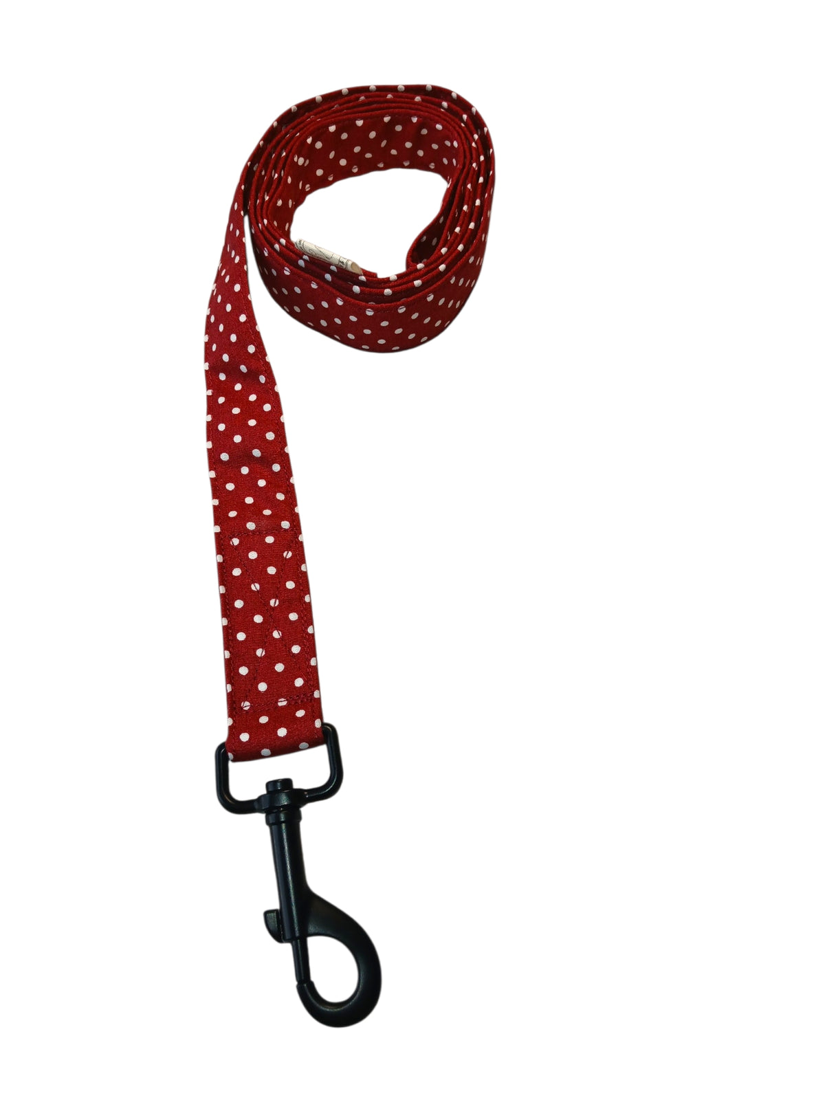 Wine Red Polka dot Dog lead