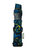 Blue Pin cord Paisley Dog Collar