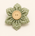 Sage Green Polkadot Flower Accessory