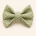 Olive Green Polka - Dot Dickie Bow Tie